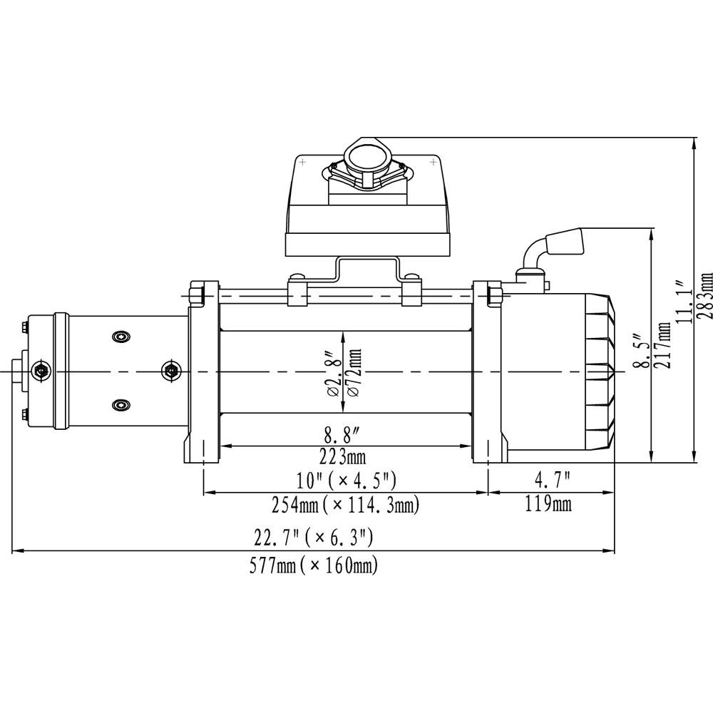 Лебёдка электрическая 12V Runva 9500 lbs 4350 кг Спорт — изображение 2
