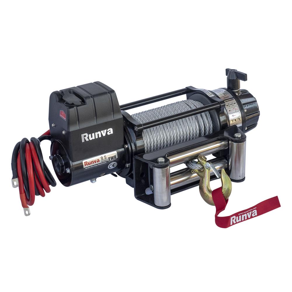 Лебёдка электрическая 12V Runva 9500 lbs 4350 кг влагозащищенная, стальной трос — изображение 7
