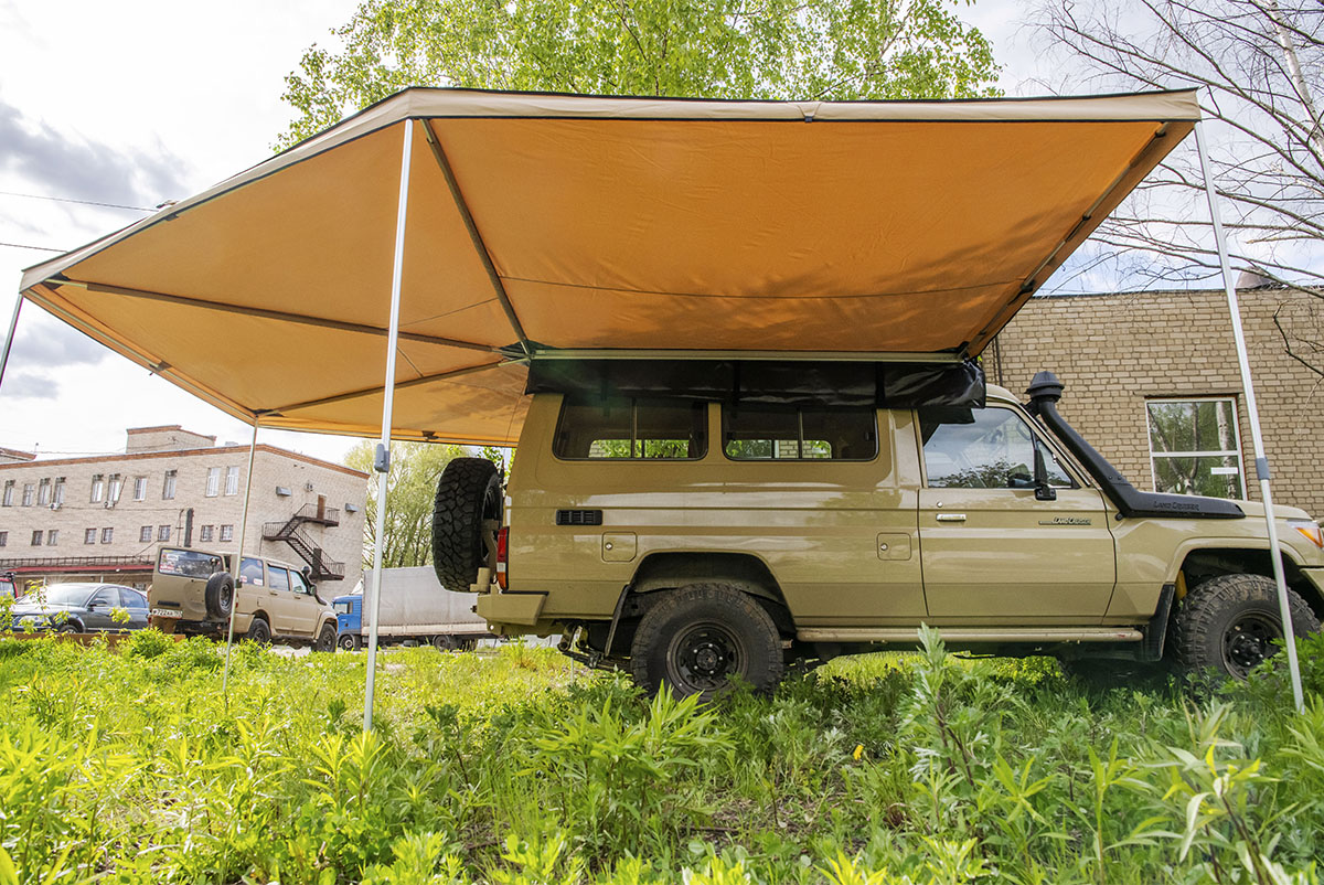 Маркиза автомобильная РИФ комбинированная (прямоугольная с веерной частью) 2,5х2,5 м (правая) — изображение 19