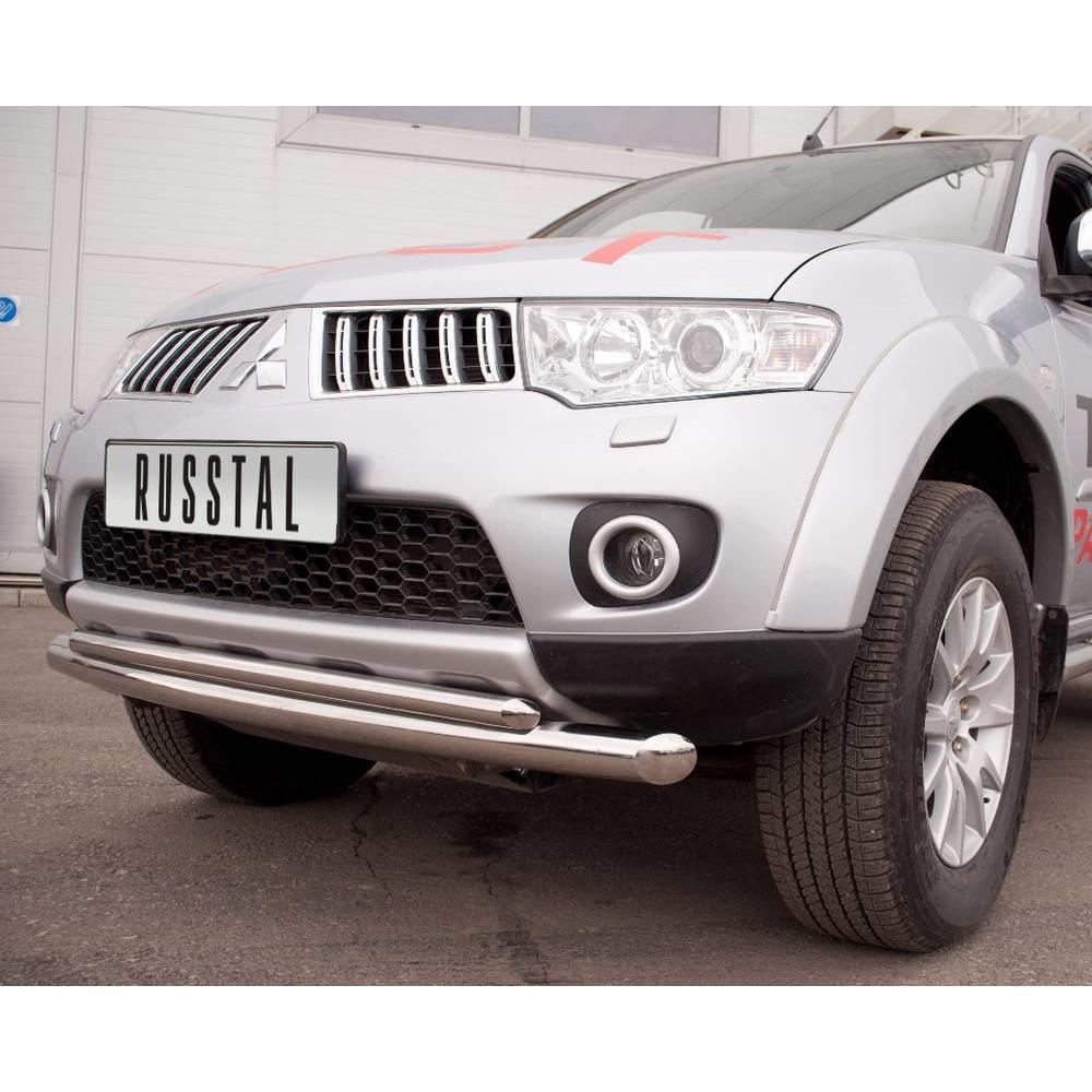 Mitsubishi Pajero Sport 2010-2012 защита переднего бампера d76/42