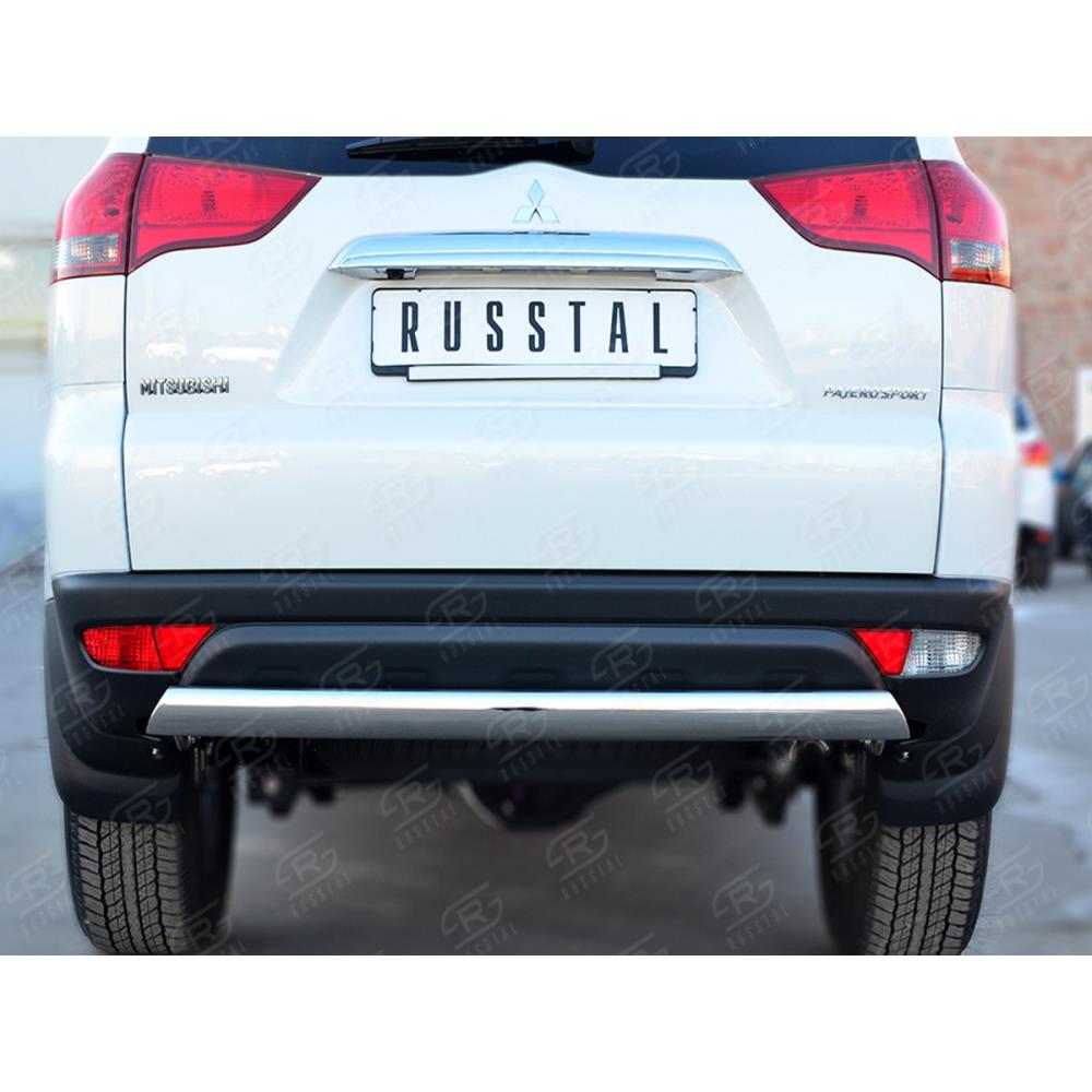 Mitsubishi Pajero Sport 2013-2015 Защита заднего бампера 75х42 (дуга)