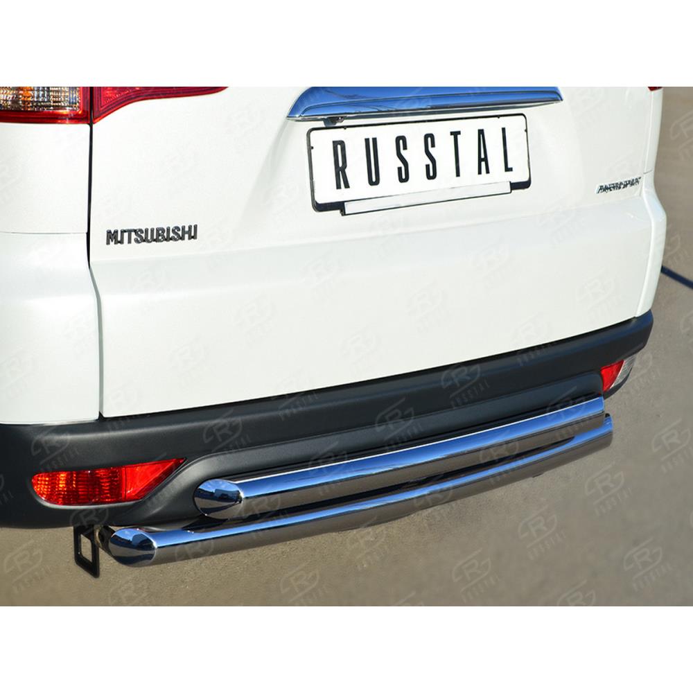 Mitsubishi Pajero Sport 2013-2015 Защита заднего бампера d63 (дуга) d63 (дуга) — изображение 4