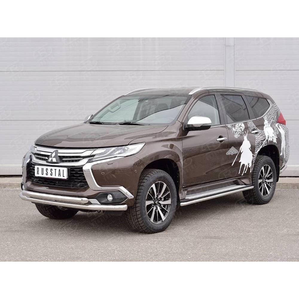 MITSUBISHI PAJERO SPORT 2016 Защита переднего бампера d63 секция-d63 дуга — изображение 3