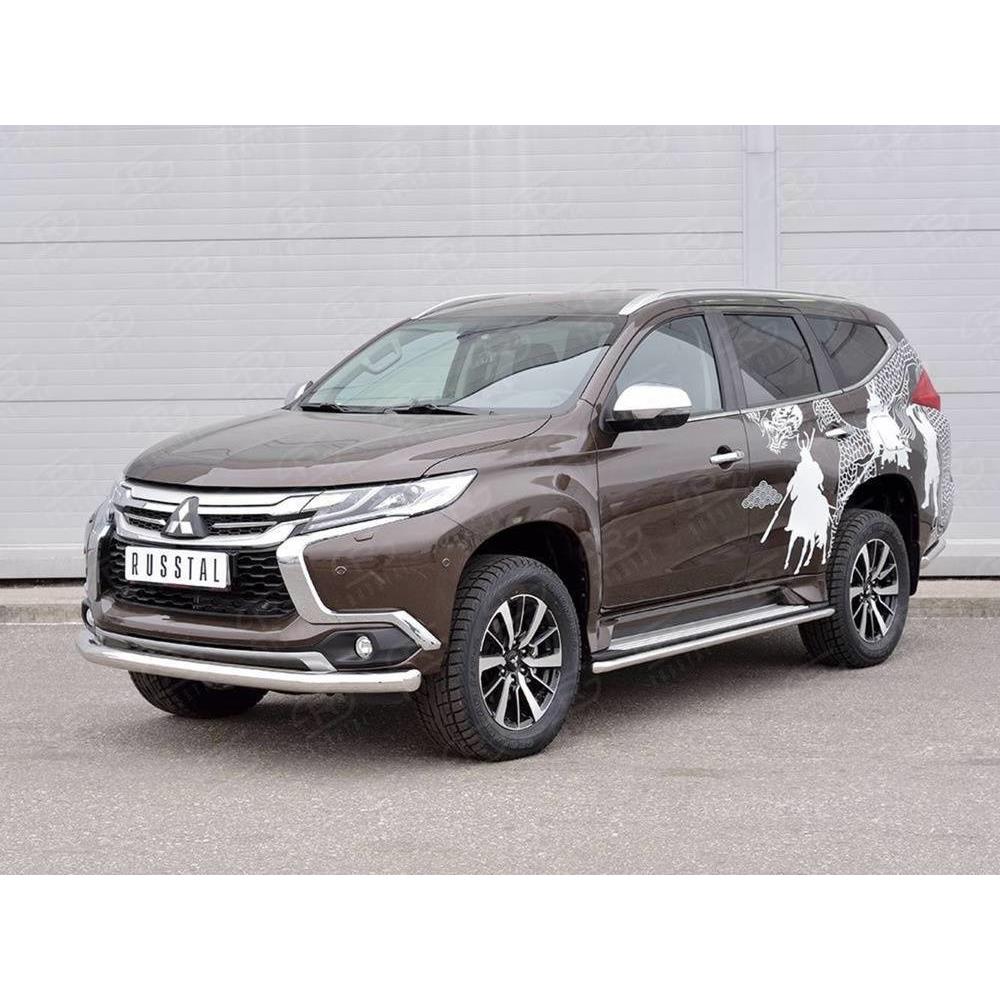 MITSUBISHI PAJERO SPORT 2016 Защита переднего бампера d76 секция — изображение 2