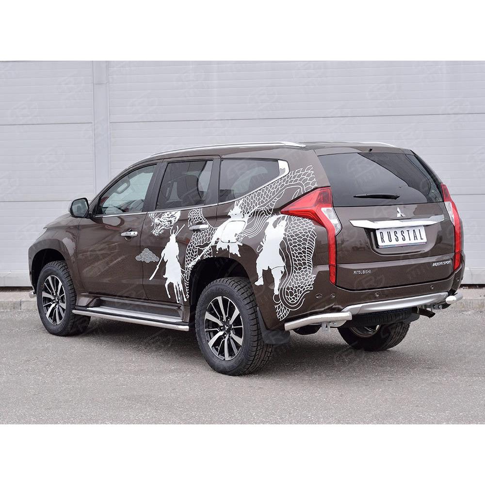 MITSUBISHI PAJERO SPORT 2016 Защита заднего бампера d63 — изображение 3
