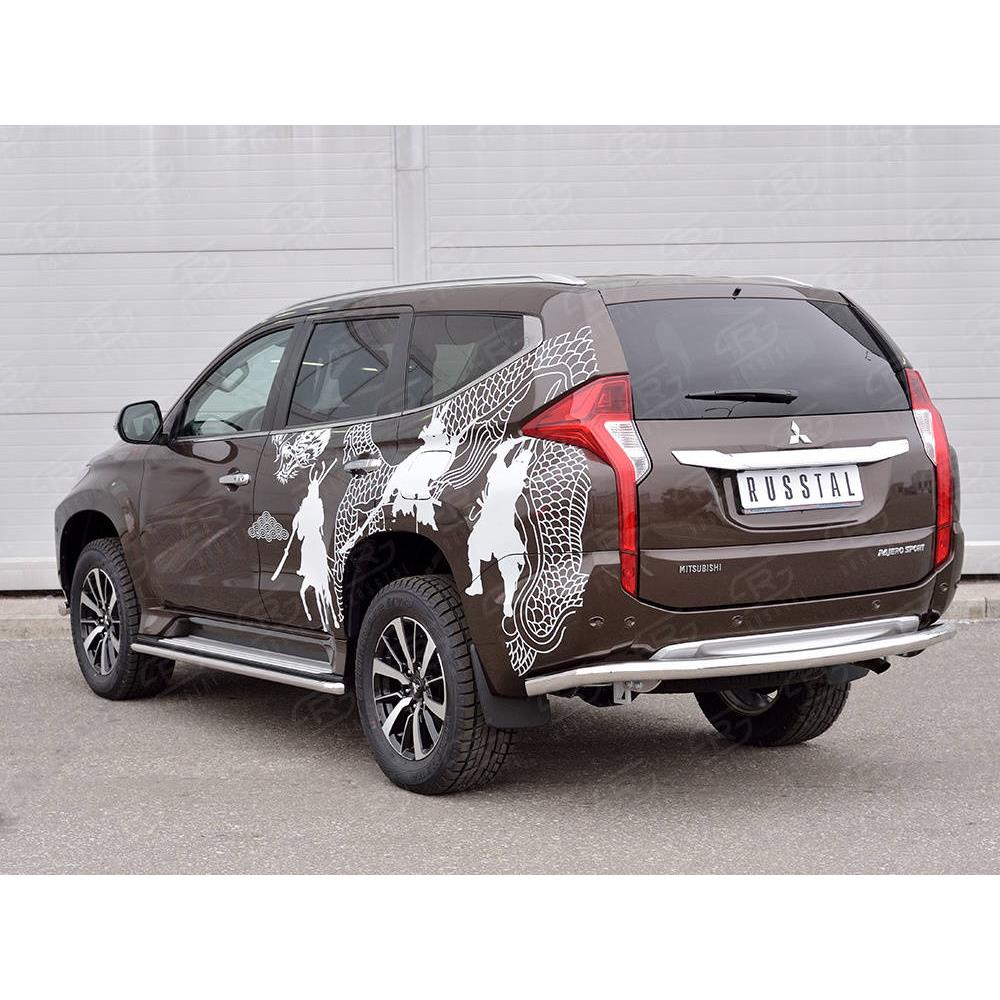 MITSUBISHI PAJERO SPORT 2016 Защита заднего бампера d63 секции — изображение 3