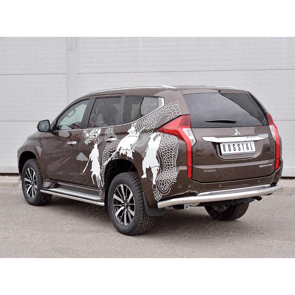 MITSUBISHI PAJERO SPORT 2016 Защита заднего бампера d76 секции — изображение 3
