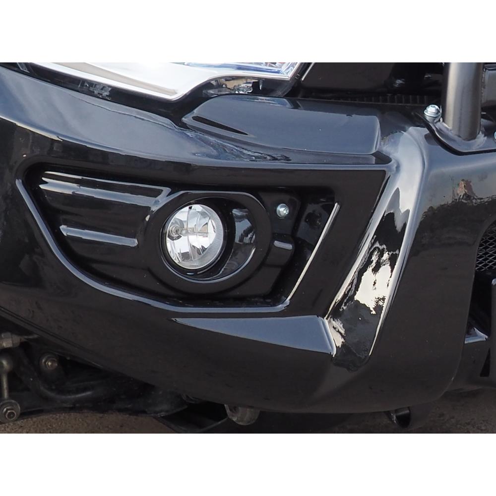 Ободки противотуманных фар Mitsubishi L200 2015- (из 2 частей, черные) АВС-Дизайн