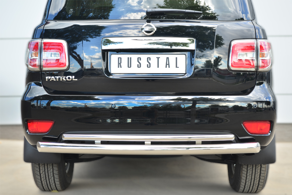 Защита заднего бампера d76 (дуга) d42 (дуга) NISSAN PATROL 2014-2016