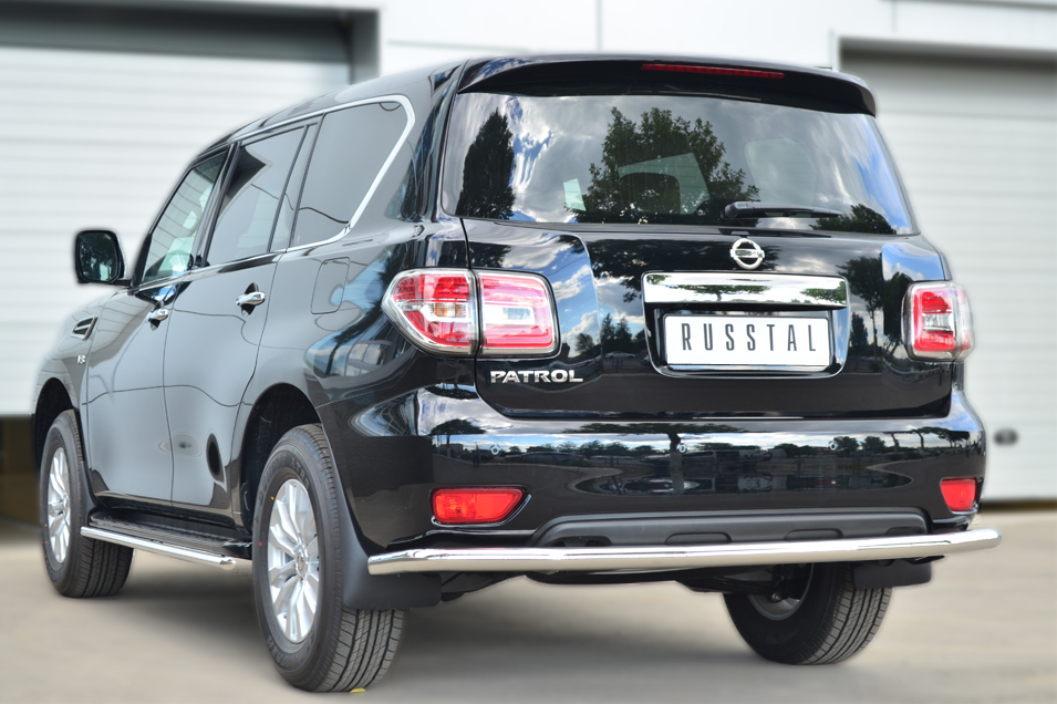 Защита заднего бампера d63 (секции) NISSAN PATROL 2014-2016 — изображение 4