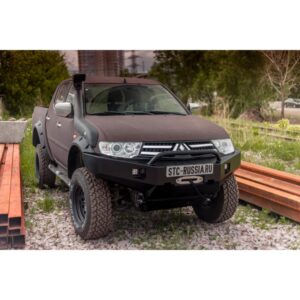 Бампер силовой передний STC тип Revo Mitsubishi Pajero Sport/L200 2013-2015 c защитной дугой и противотуманными фарами