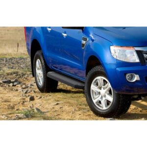 Порог-площадка "Premium-Black" + комплект крепежа, RIVAL, Ford Ranger 2012-2015