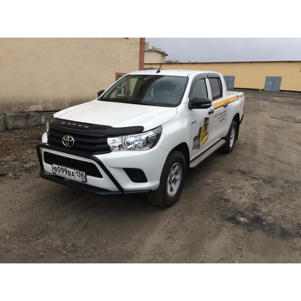Пороги силовые с накладками для Toyota HILUX Revo (2015-) — изображение 5