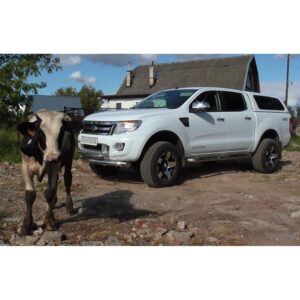 Пороги труба d76 с накладкой (вариант 3) FORD RANGER