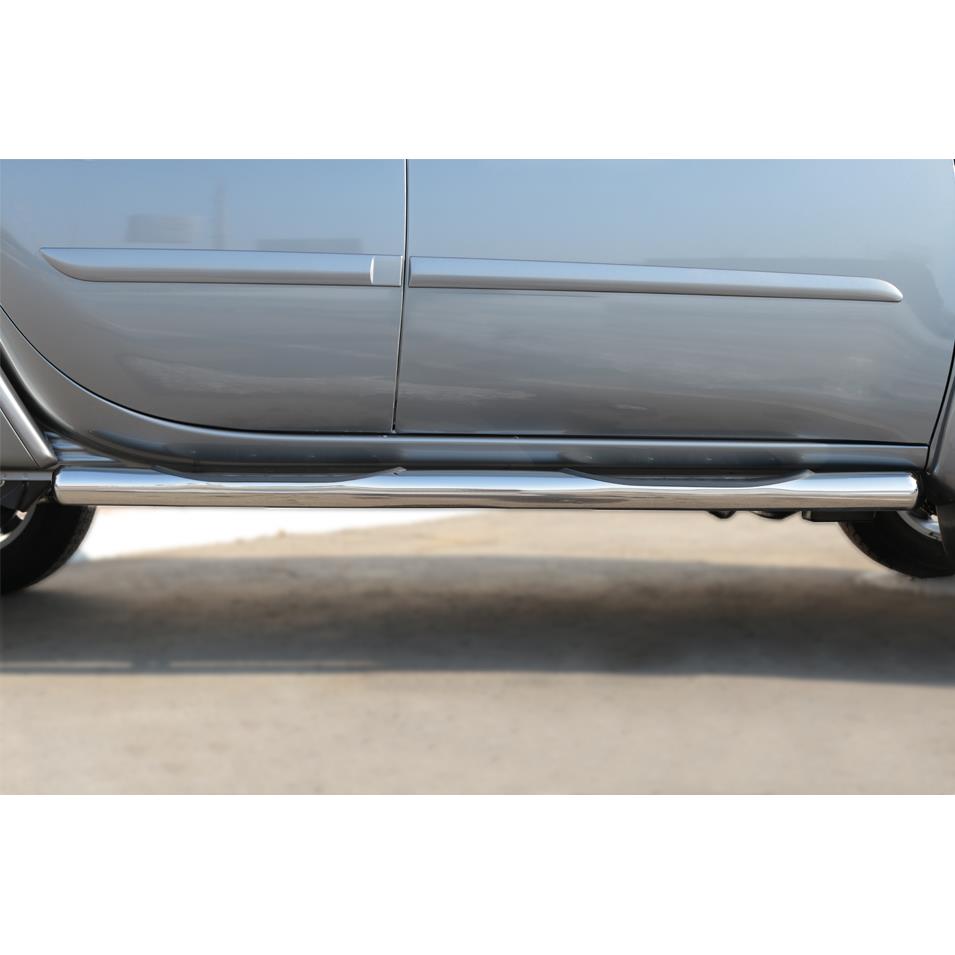 Пороги труба d76 с накладкой (вариант 3) Mitsubishi L200 2014 — изображение 2