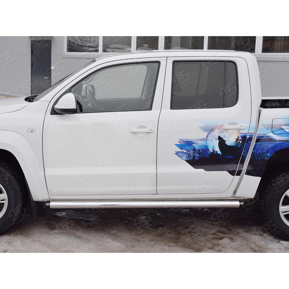 Пороги труба D76 (вариант 2) VOLKSWAGEN AMAROK 2016 — изображение 2