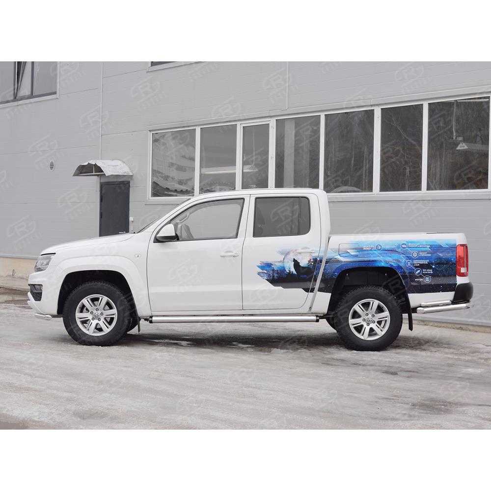 Пороги труба D76 (вариант 2) VOLKSWAGEN AMAROK 2016 — изображение 3