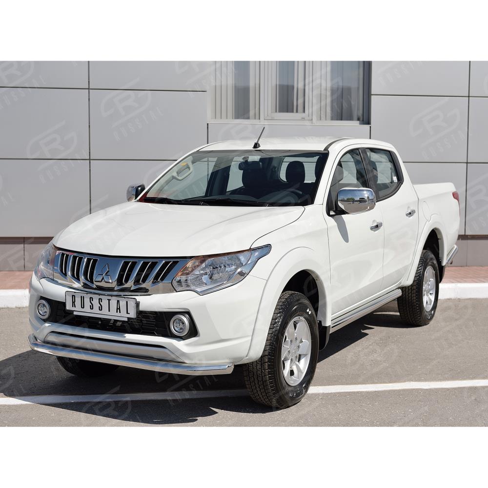 Пороги труба d76 (вариант 3) Mitsubishi L200 2015-н.в.