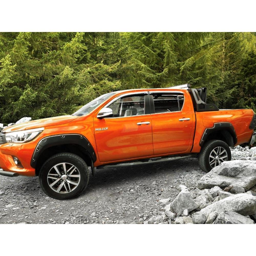 Дуга широкая с защитой стекла HAL Hilux Revo '15+, Vigo, D-Max 3 gen. Navara D40. Poer