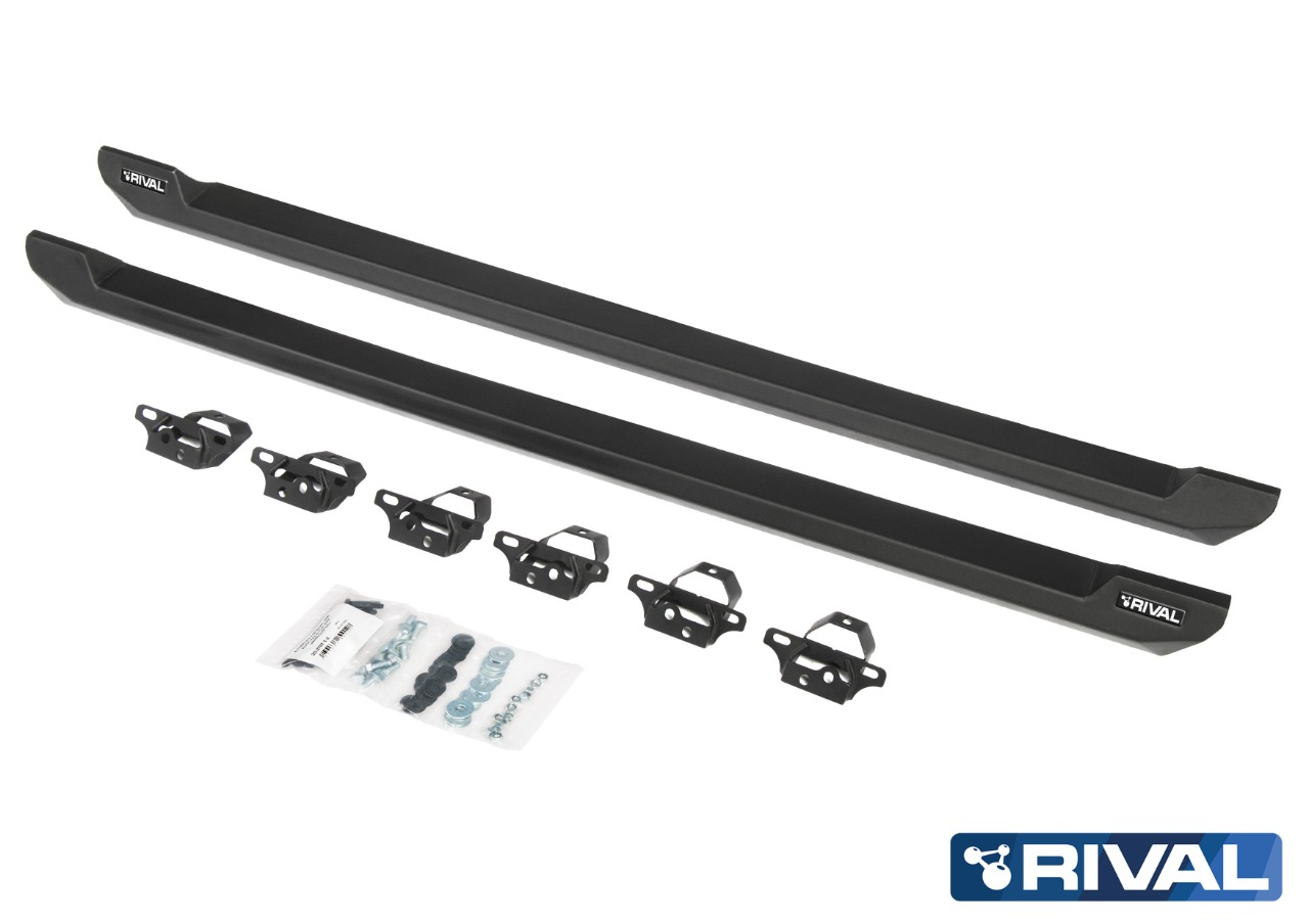 СИЛОВЫЕ ПОРОГИ RIVAL (БЕЗ СТУПЕНЕК) ДЛЯ JEEP WRANGLER JL (5 ДВЕРЕЙ) — изображение 2