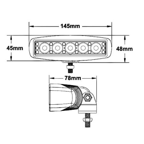 Фара водительского света РИФ 145х45х78 мм 15W LED — изображение 2