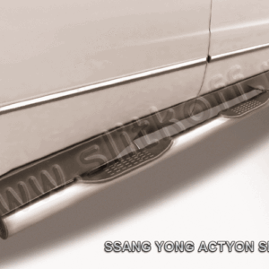 Защита порогов d76 с проступями SsangYong ACTYON SPORT (2013)