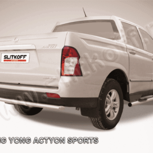 Защита заднего бампера d57 радиусная SsangYong ACTYON SPORT (2013)
