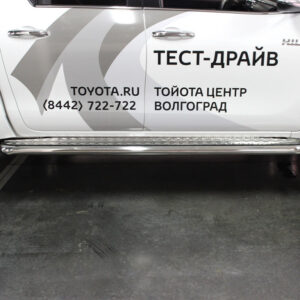Пороги с листом d-60 для Toyota HILUX Revo (2015+)