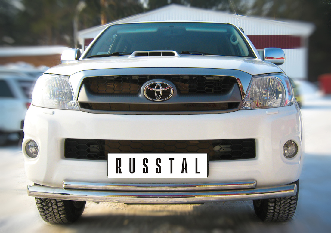 TOYOTA HILUX 2009-2014 Защита переднего бампера d63/42 (дуга) TLZ-000002