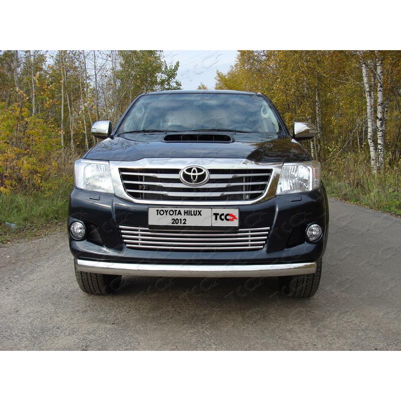 TOYOTA HILUX 2011-2015 Защита передняя (овальная) 75х42 мм — изображение 2