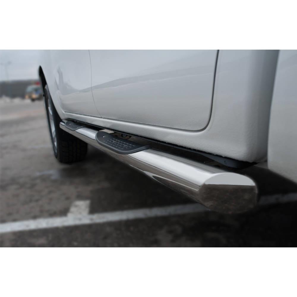 Toyota Hilux 2015-2020 Пороги труба d76 с накладкой (вариант 1) — изображение 3