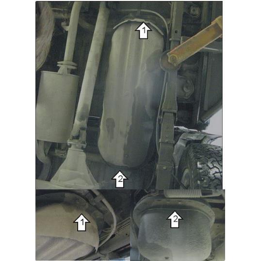 Усиленная защита топливного бака Mitsubishi L 200 2004-2006 — изображение 3