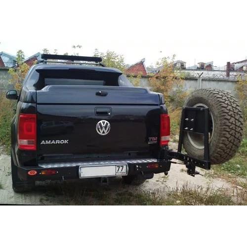 Задний силовой бампер на лифтованный VW Amarok с универсальной калиткой. — изображение 7