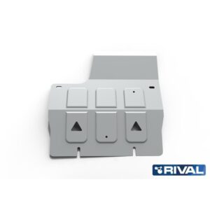 Защита КПП + крепеж, RIVAL, Алюминий, Land Rover Defender 110 2007-2016, V - все/Land Rover Defender 90 2007-2016, V - все