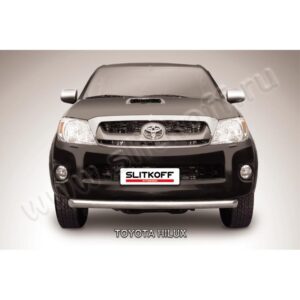 Защита переднего бампера d57 радиусная Toyota Hilux (2011) рестайлинг
