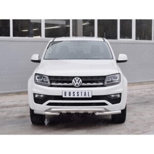 Защита переднего бампера D63 дуга-D63 секции +клыки VOLKSWAGEN AMAROK 2016-