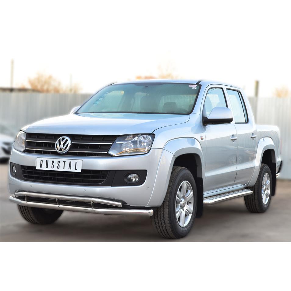 Защита переднего бампера D63 (секции) D42 (секции) VOLKSWAGEN AMAROK 2009-2015 — изображение 2