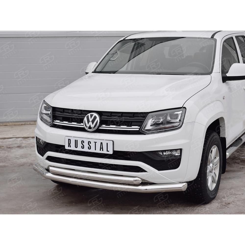 Защита переднего бампера D76 секция-D63 дуга VOLKSWAGEN AMAROK 2016-