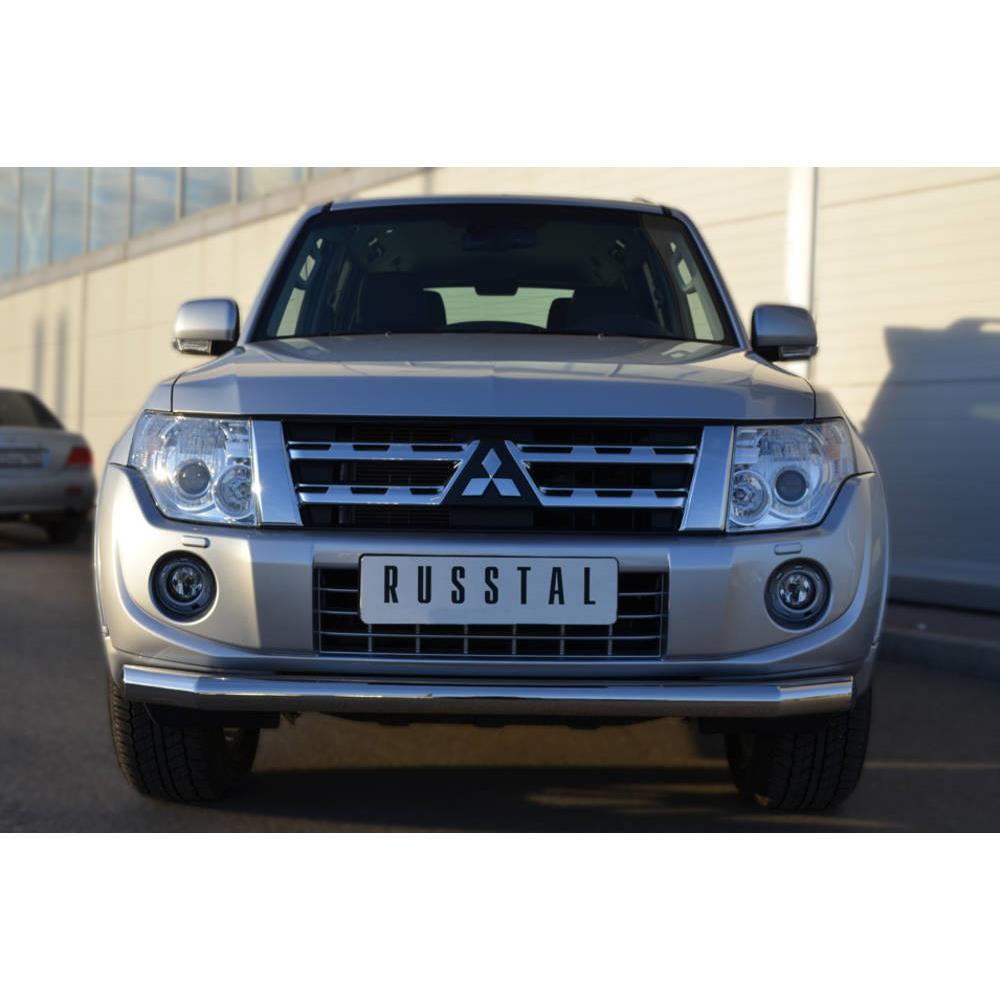 Защита переднего бампера Mitsubishi Pajero VI 2012-2014 — изображение 2