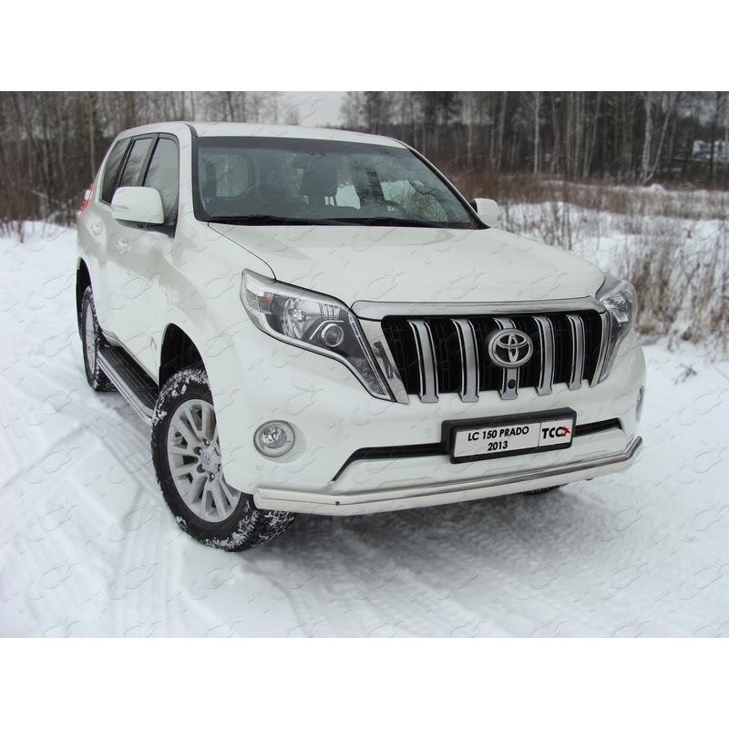 Защита передняя нижняя 75х42 мм TOYOTA Land Cruiser 150 Prado 2013-2017