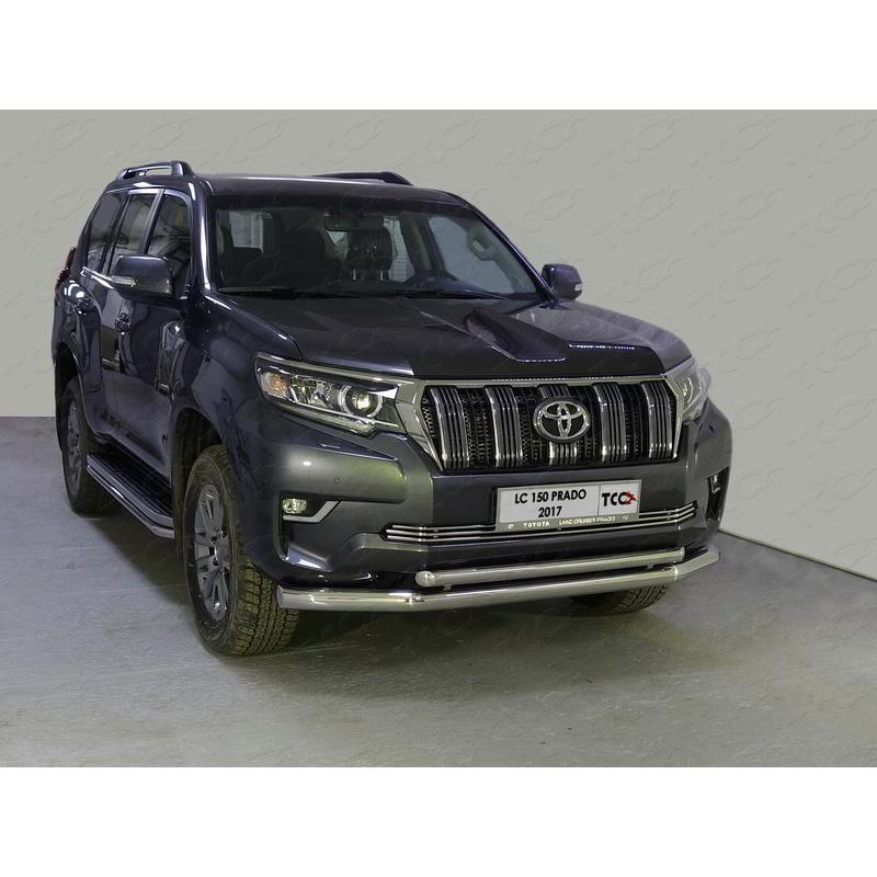 Защита передняя нижняя (двойная) 76,1/50,8 мм TOYOTA Land Cruiser 150 Prado 2017-