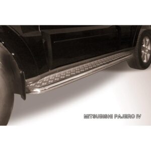 Защита порогов d57 с листом Mitsubishi Pajero IV