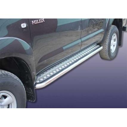 Защита порогов d57 с листом Toyota Hilux 2011