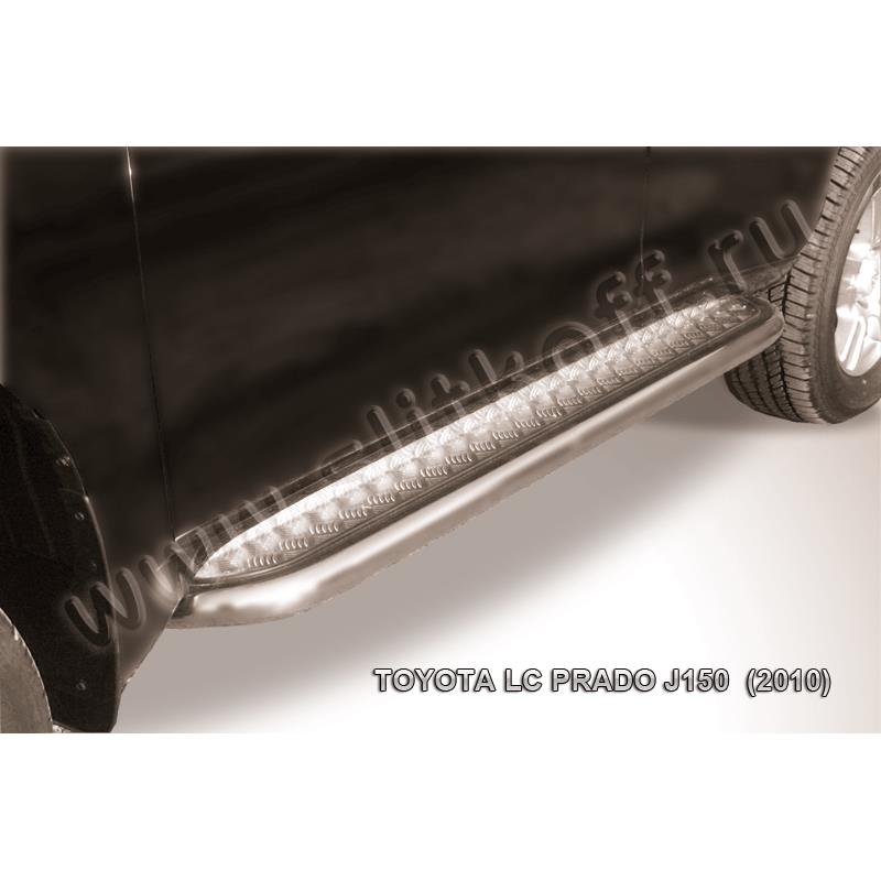Защита порогов d57 с листом Toyota Land Cruiser Prado (2010)