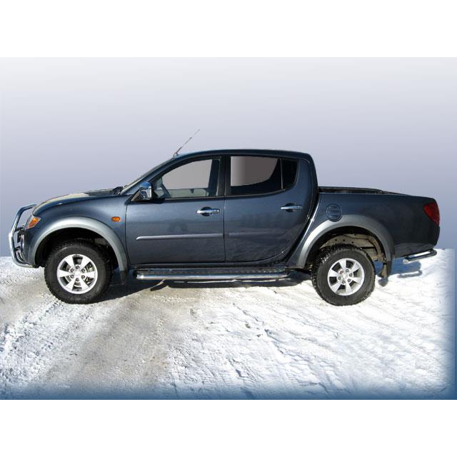 Защита порогов d57 с листом усиленная Mitsubishi L-200 Triton