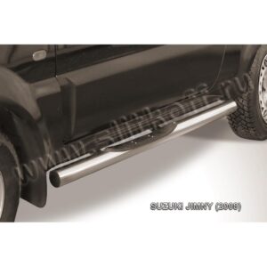 Защита порогов d76 с проступями Suzuki Jimny
