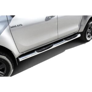 Защита порогов d76 с проступями Toyota Hilux (2020)