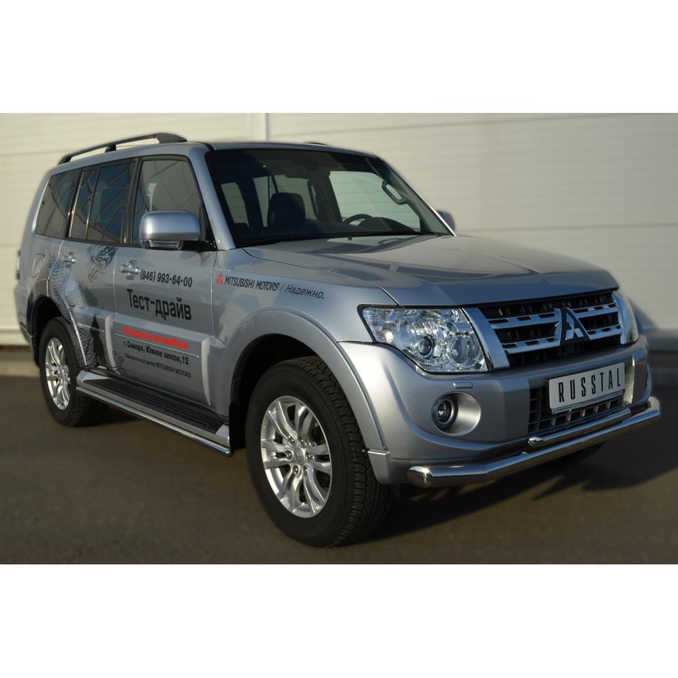Защита порогов Mitsubishi Pajero VI 2012-2014 — изображение 3