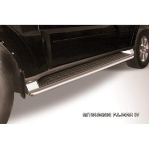 Защита штатного порога d42 Mitsubishi Pajero IV