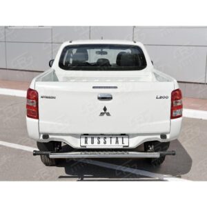 Защита заднего бампера 120х60 с проступью MITSUBISHI L200 2015-2019